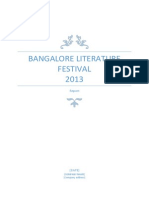 Bangalore Literature Festival 2013: (Company Name) (Company Address)