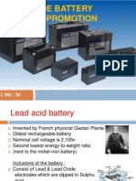 Lead Oxide Battery Business Promotion: Presented By: Mr. Hashim Khatri Roll No: 30