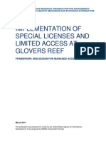 Implementation of Special Licenses and Limited Access System in Glover's Reef