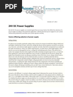 TechCorner 37 - 24V DC Power Supplies