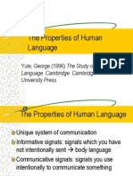 The Properties of Human Language
