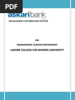 Askari Bank LTD - Management Information System