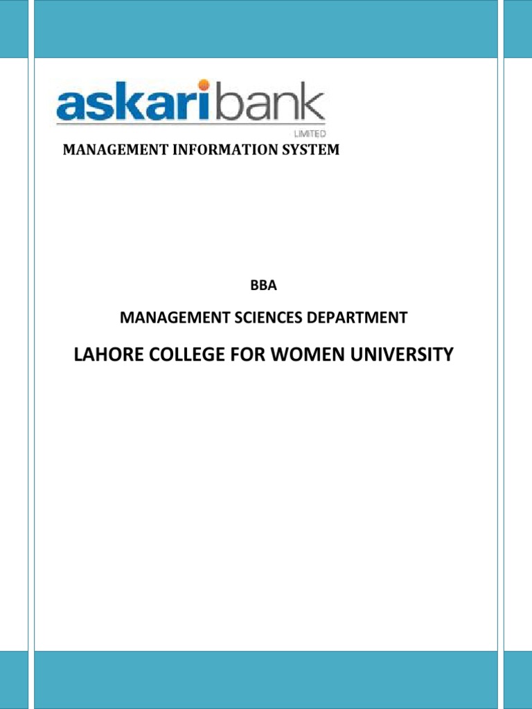 Askari Bank LTD Management Information System PDF Network