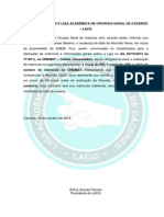Informativo 01/2013 Liga Acadêmica de Cirurgia Geral de Cáceres - Lacg
