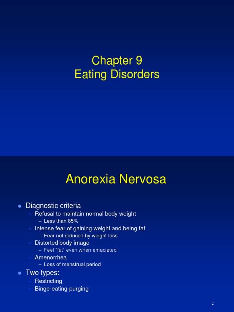 Eating Disorders CH9 | PDF | Eating Disorder | Bulimia Nervosa
