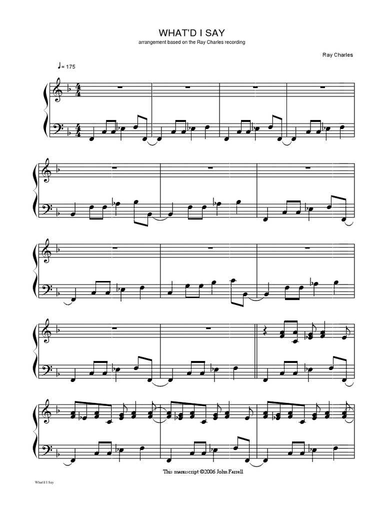 Ray charles what i say pdf songs written leisure