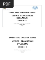 Download Civics Education Sylaabus -Grade 8 -9 by Evangelist Kabaso SN177246662 doc pdf