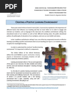 Creating a Positive Learning Environment