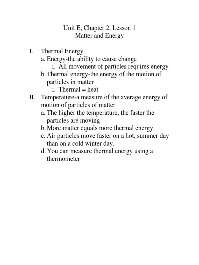 Unit E, Chapter 2, Lesson 1 Notes | PDF | Science & Mathematics