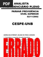 Apresentação Exercícios CESPE
