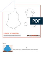 Avental infantil com molde e acessórios