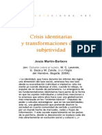 Martin Barbero J Crisis Identitarias y Transformaciones de La Subjetividad[1]