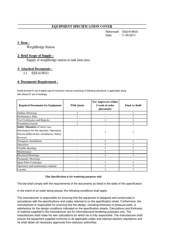 m 01 specification