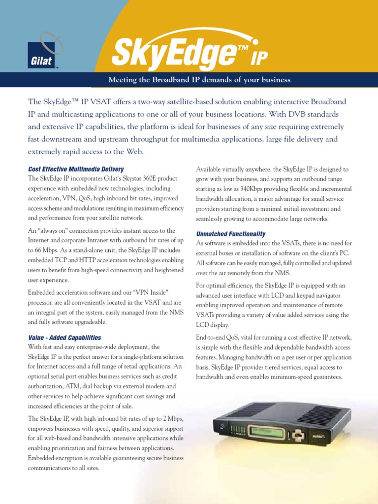 SkyEdge IP | PDF | Internet Access | Embedded System