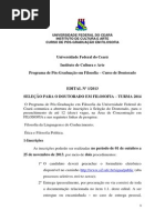 Filosofia Edital Doutorado 2014