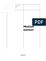 Motion Sensor: GRAP1052 Technology 4 Ind Des PROJECT 4 - Sensor Report