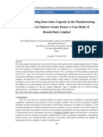 Factors Affecting Innovation Capacity in The Manufacturing Industry in Nakuru County Kenya: A Case Study of Buzeki Dairy Limited