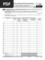 Statement of Activities Outside The United States: Open To Public Inspection