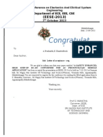 Acceptance Letter for Prashnathi