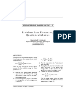 Problems From Elementary Quantum Mechanics: Physics Through Problem Solving - Iv