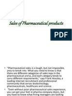 Sales of Pharmaceutical Products