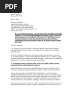 Download Texas Watchdog letter to Transportation Security Administration regarding Houston Airport System employee salaries by jpeebles SN17731959 doc pdf