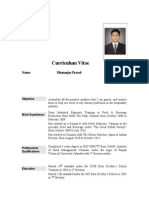 Curriculum Vitae: Name: Dhananjay Prasad