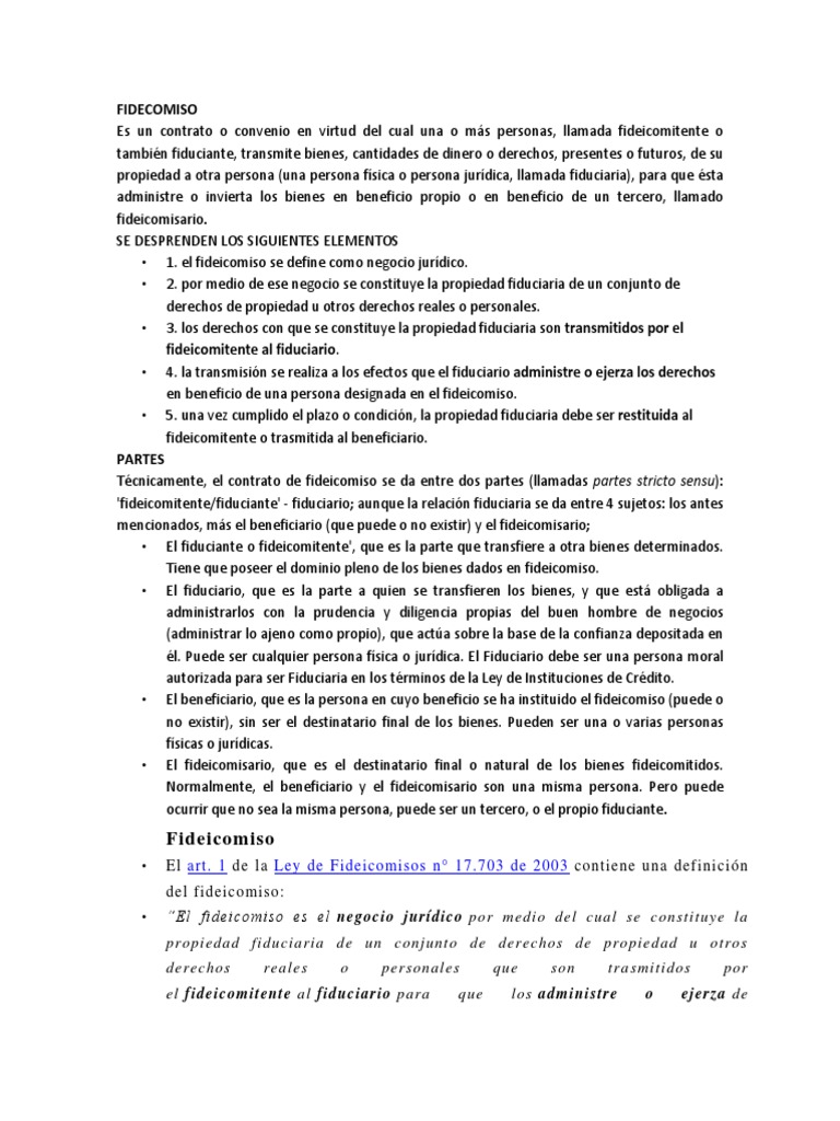 Fide I Comiso | PDF | Testamentos y fideicomisos | Ley de fideicomiso