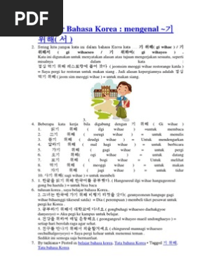 Akhiran Kalimat Dalam Bahasa Korea Pdf