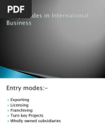 Entry Modes in International Business 1