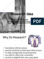 Research Idea by Dr. Yuwono