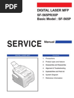 Samsung Digital Laser MFP SF-565PR SF-565P Parts and Service Manual