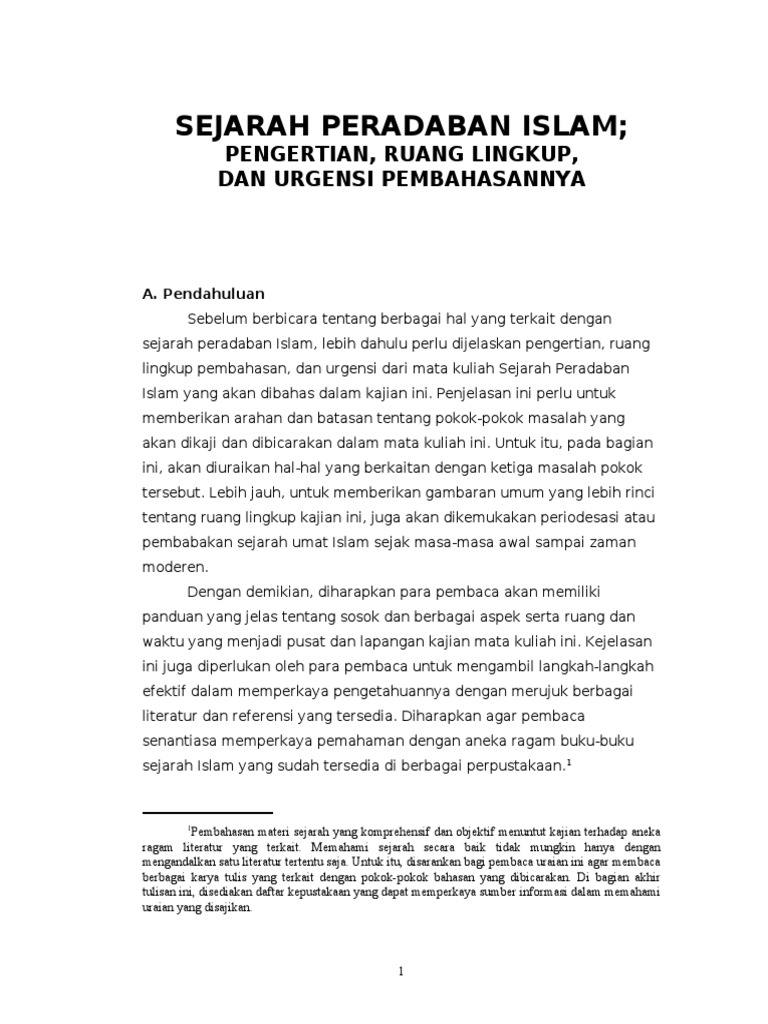 Bab1pengertian Sejarah Peradaban Islam