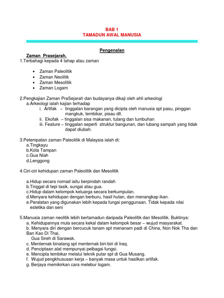 Nota Sejarah Tingkatan 4  PDF