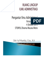 Ruang Lingkup Administrasi