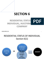 Section 6: Residential Status of Individual, Huf/Firm/Aop, Company