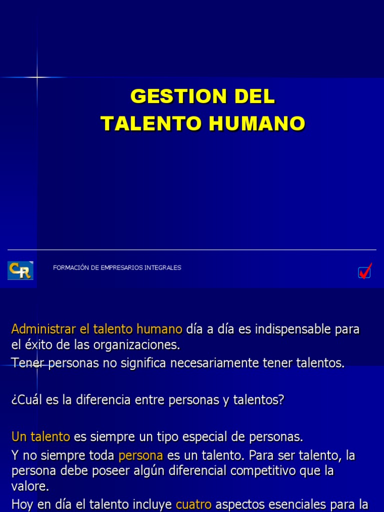 Talento Humano: Claves para la Gestión | PDF | Gestión del talento ...