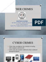 Cyber Crimes: M.Tech (Final Year-Regular) C.S.E. Depatment Gzs Ptu Camus Bhatinda, Punjab