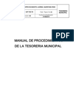 Manual de Procedimientos Para Tesoreria Municipal.