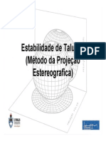 Estabilidade de Taludes Método Projeção Estereográfica