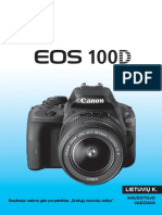 Canon EOS 100D Lietuviška Instrukcija