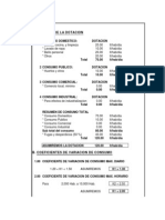 Hoja de Calculo Agua