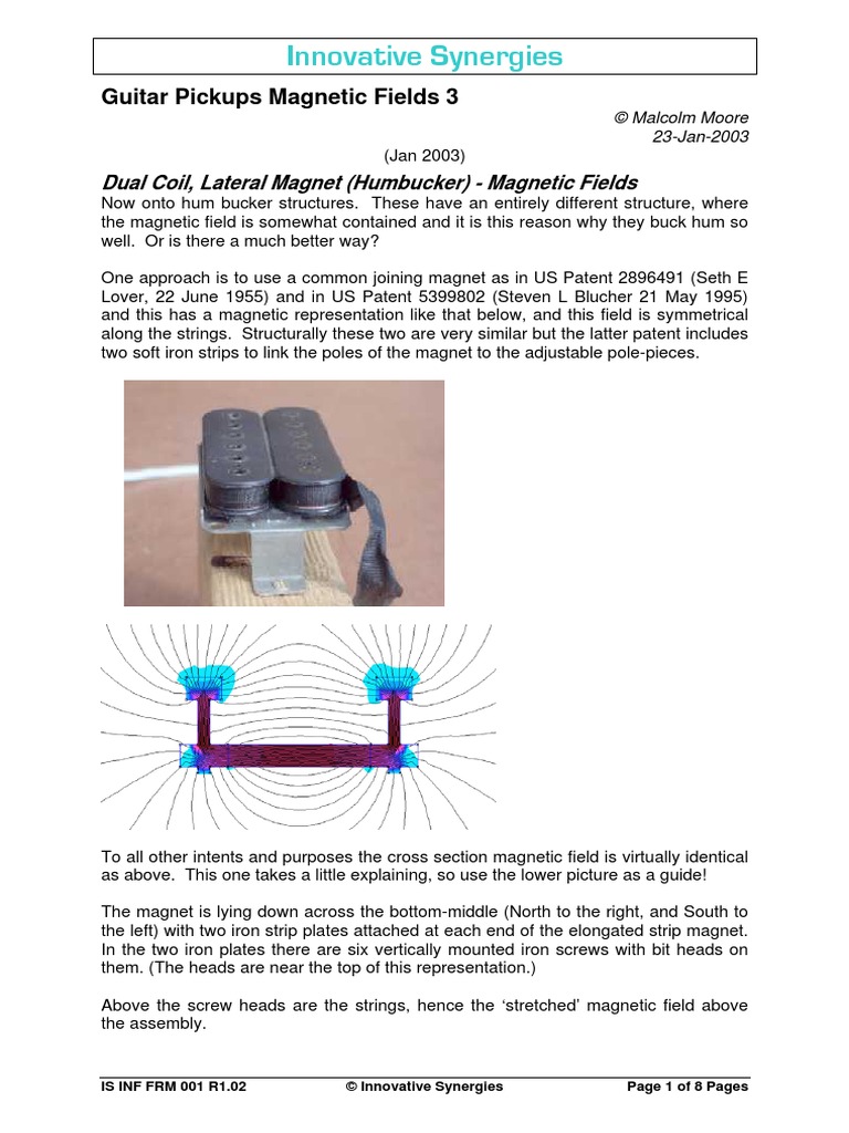Guitar Pickups Fields 3 Malcolm Moore PDF Inductor