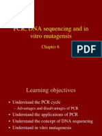 PCR, DNA Sequencing and in Vitro Mutagensis: Chapter 6