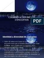 Coordinación de los conceptos