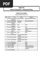 course calendar english 1301