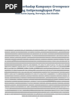 Download Tantangan terhadap Kampanye Greenpeace tentang Antipenangkapan Paus Studi Kasus Jepang Norwegia dan Islandia Makalah Mata Kuliah Masyarakat Transnasional by Tangguh SN17744583 doc pdf