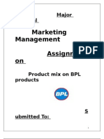 Product Mix of BPL Products