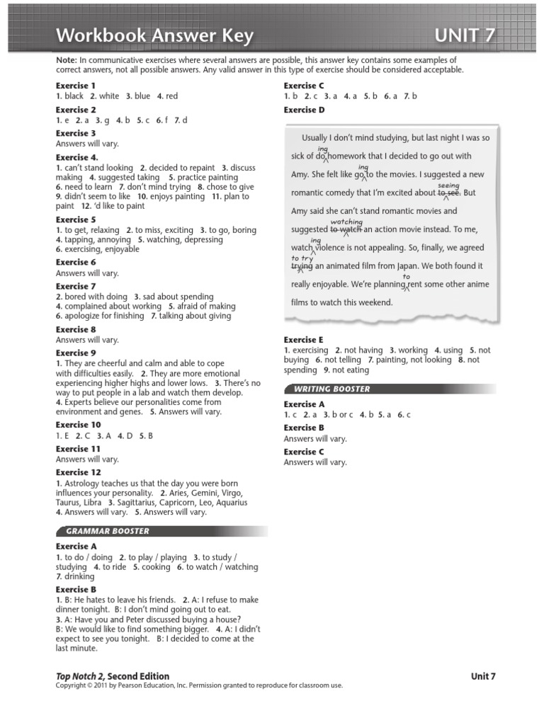 TP 02 Unit 07 Workbook Ak | PDF | Leisure