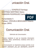 Exposición Comunicación Oral